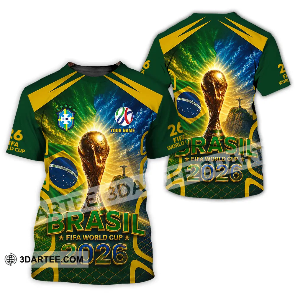 Unisex Shirt - Custom Brasil World Cup 2026 Shirt - T-Shirt / S - T-shirt