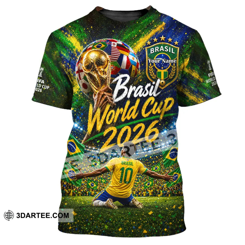 Unisex Shirt - Custom Brasil World Cup 2026 Shirt - T-Shirt / S - T-shirt