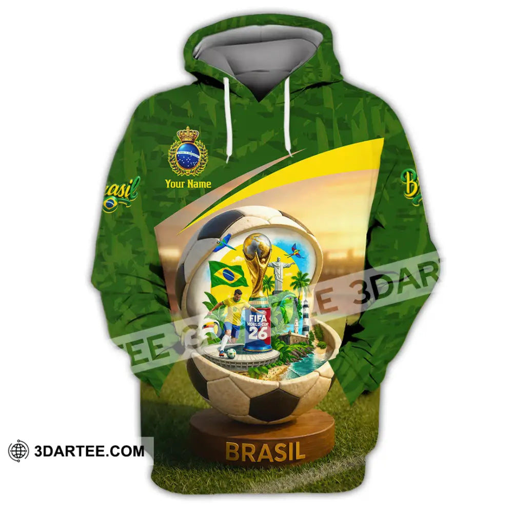 Unisex Shirt - Custom Brasil World Cup 2026 3D Shirt Hoodie / S T-shirt