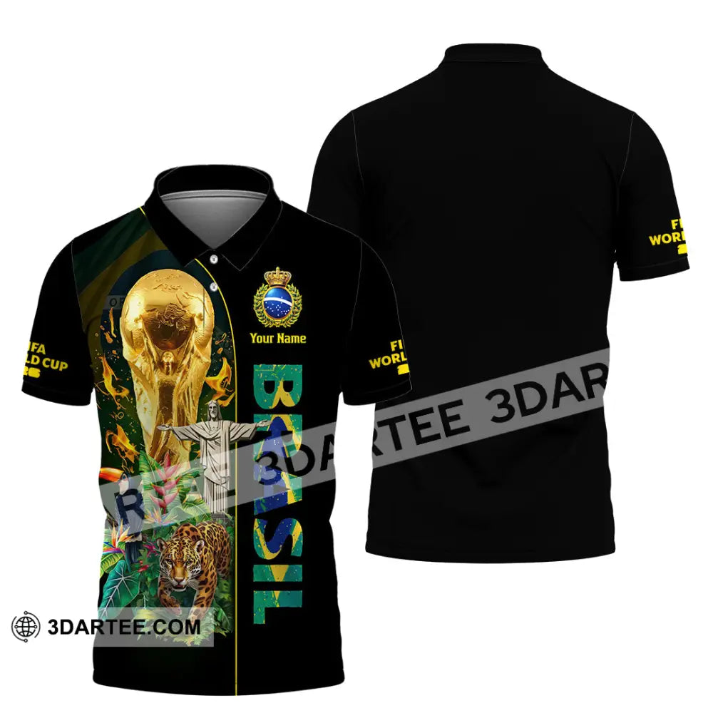 Unisex Shirt - Custom Brasil World Cup 2026 3D Shirt Polo Shirt / S T-shirt
