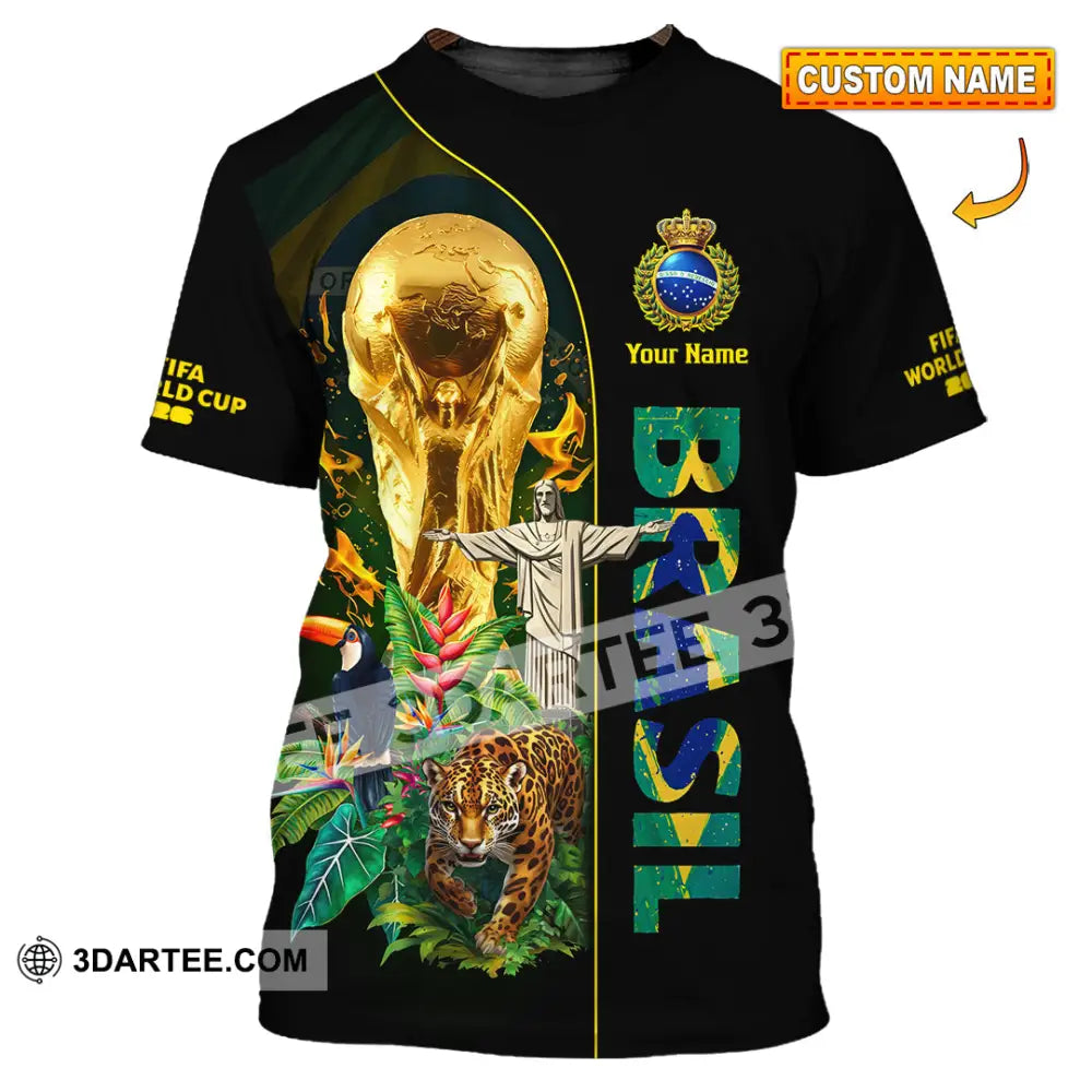 Unisex Shirt - Custom Brasil World Cup 2026 3D Shirt T-shirt