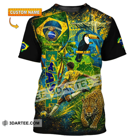 Unisex Shirt - Custom Brasil World Cup 2026 3D Shirt - T-shirt