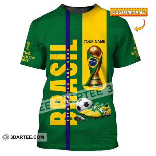 Unisex Shirt - Custom Brasil World Cup 2026 3D Shirt T-shirt