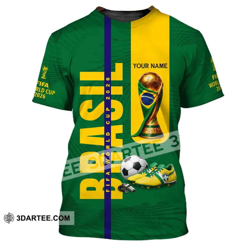 Unisex Shirt - Custom Brasil World Cup 2026 3D Shirt T-Shirt / S T-shirt
