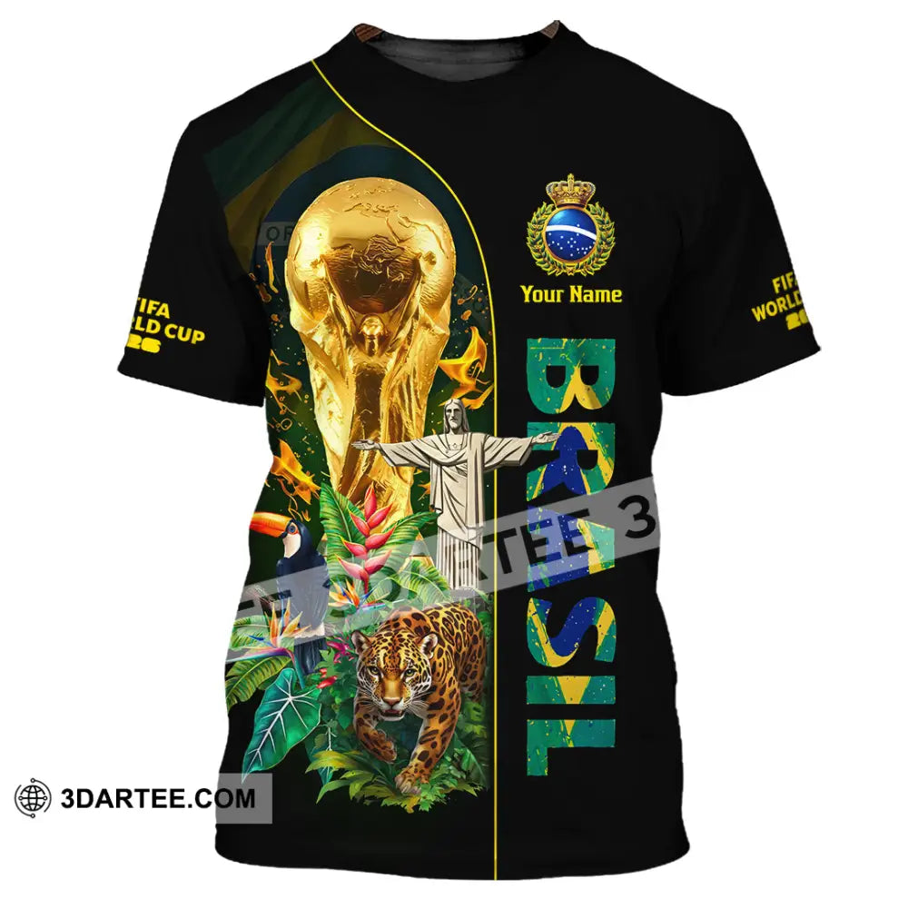 Unisex Shirt - Custom Brasil World Cup 2026 3D Shirt T-Shirt / S T-shirt