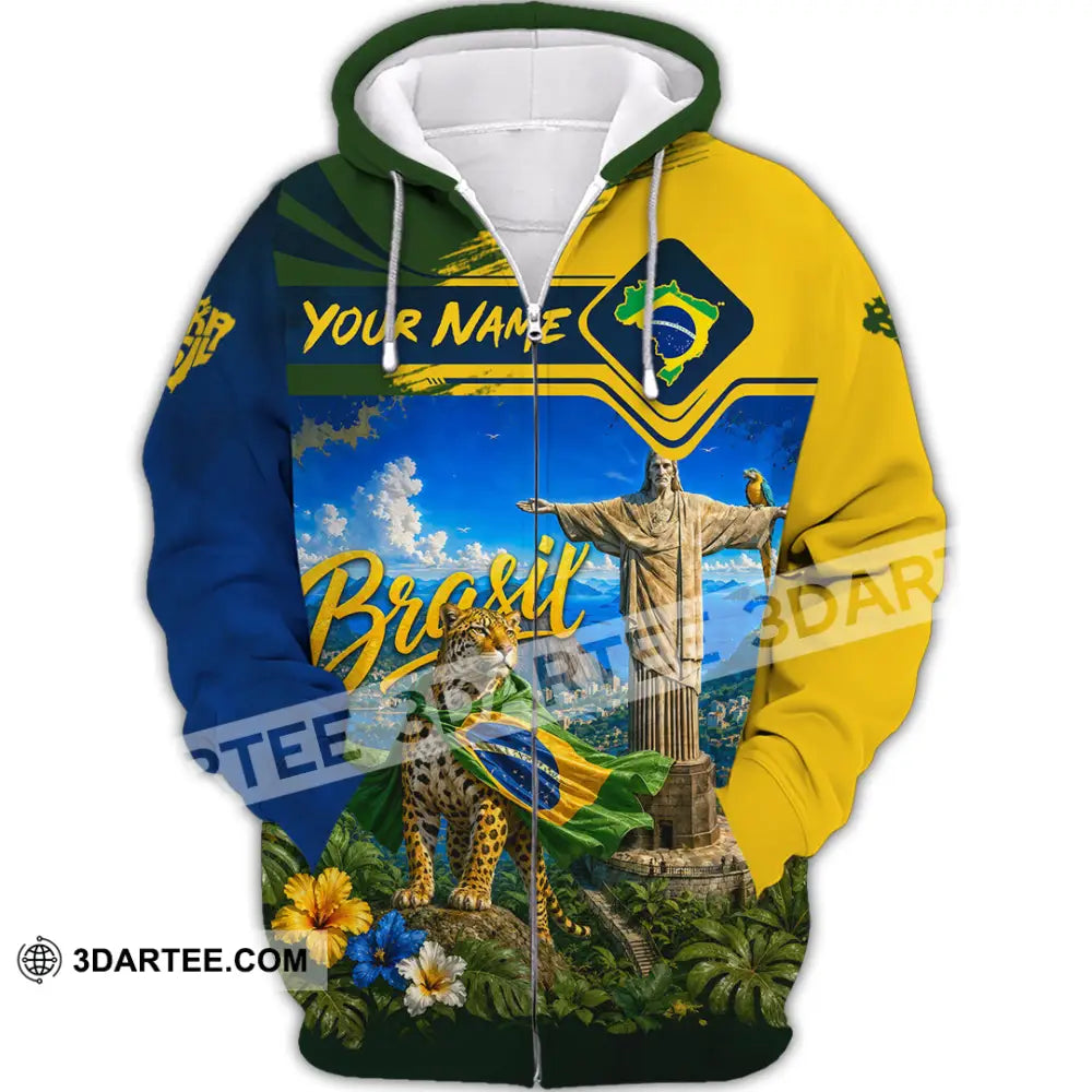 Unisex Shirt - Custom Brasil Shirt - Zipper Hoodie / S - T-shirt