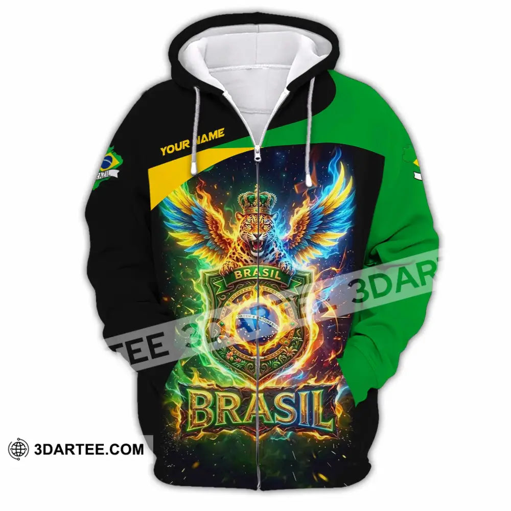 Unisex Shirt - Custom Brasil Shirt - Zipper Hoodie / S - T-shirt