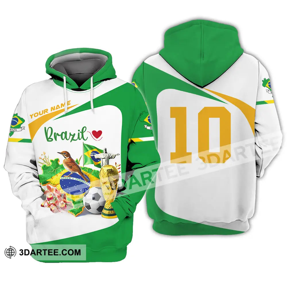 Unisex Shirt - Custom Brazil 3D Shirt Hoodie / S T-shirt