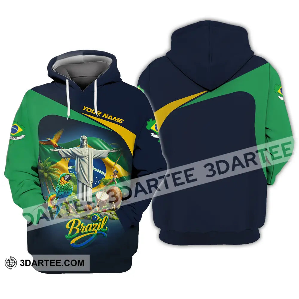 Unisex Shirt - Custom Brazil 3D Shirt Hoodie / S T-shirt