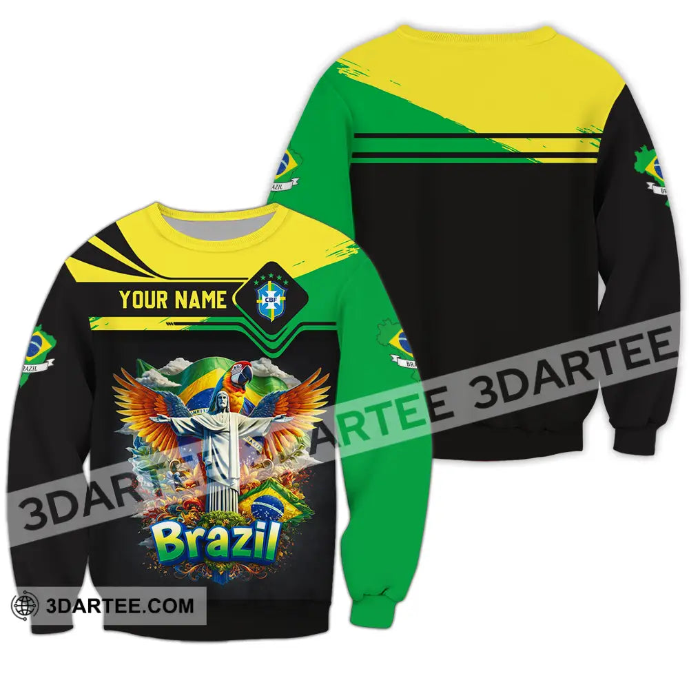 Unisex Shirt - Custom Brazil 3D Shirt Long Sleeve / S T-shirt