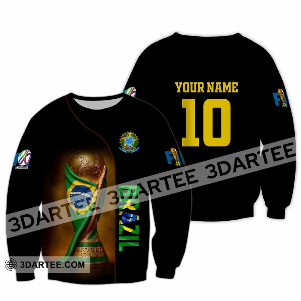 Unisex Shirt - Custom Brazil 3D Shirt Long Sleeve / S T-shirt