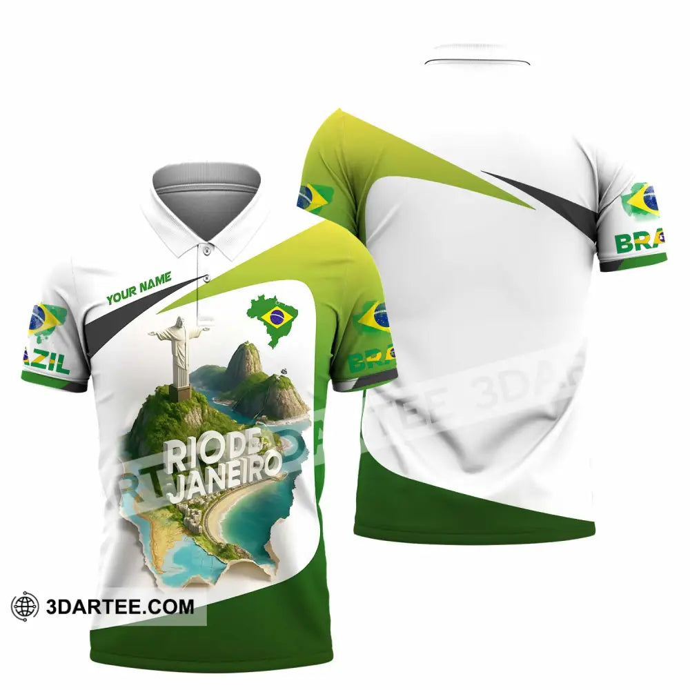 Unisex Shirt - Custom Brazil 3D Shirt Polo Shirt / S T-shirt