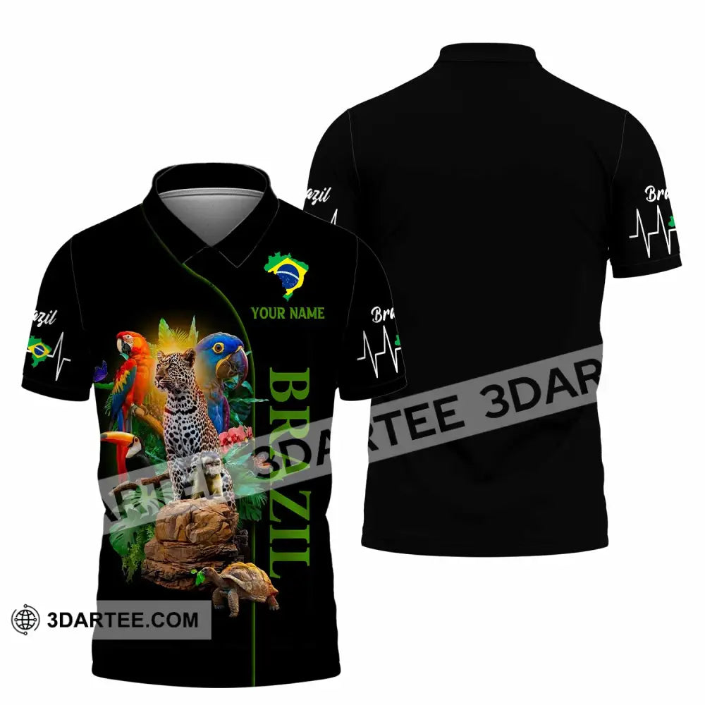Unisex Shirt - Custom Brazil 3D Shirt Polo Shirt / S T-shirt