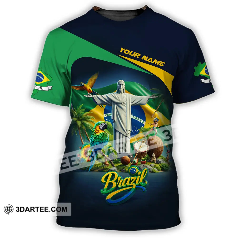 Unisex Shirt - Custom Brazil 3D Shirt T-Shirt / S T-shirt