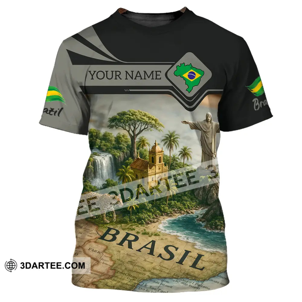 Unisex Shirt - Custom Brazil 3D Shirt T-Shirt / S T-shirt