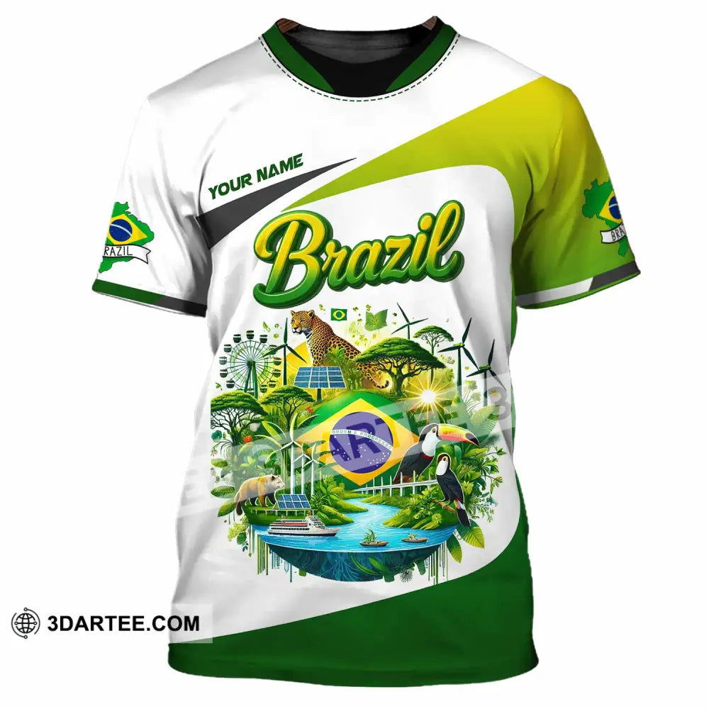 Unisex Shirt - Custom Brazil 3D Shirt T-Shirt / S T-shirt