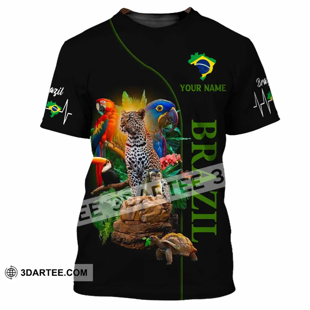 Unisex Shirt - Custom Brazil 3D Shirt T-Shirt / S T-shirt