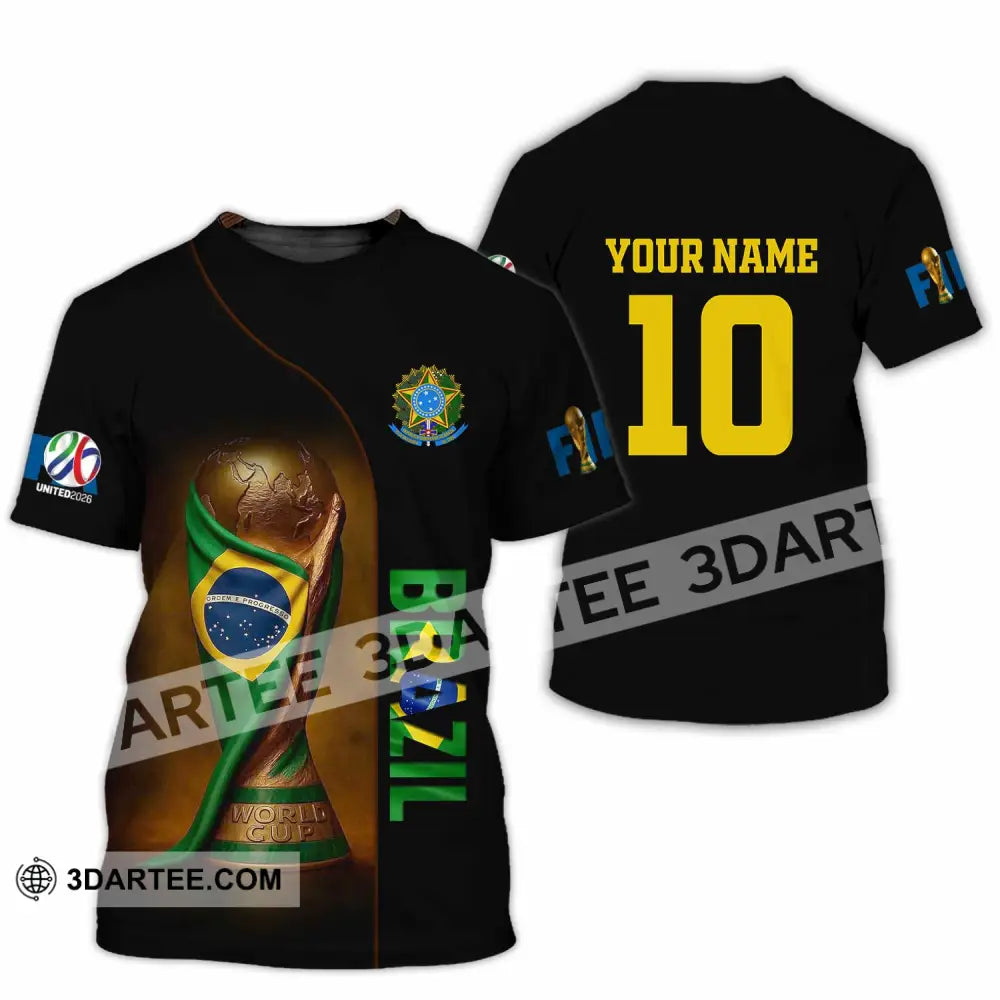 Unisex Shirt - Custom Brazil 3D Shirt T-Shirt / S T-shirt