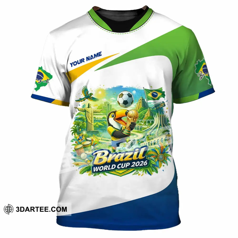 Unisex Shirt - Custom Brazil Fifa World Cup 2026 3D Shirt T-Shirt / S T-shirt