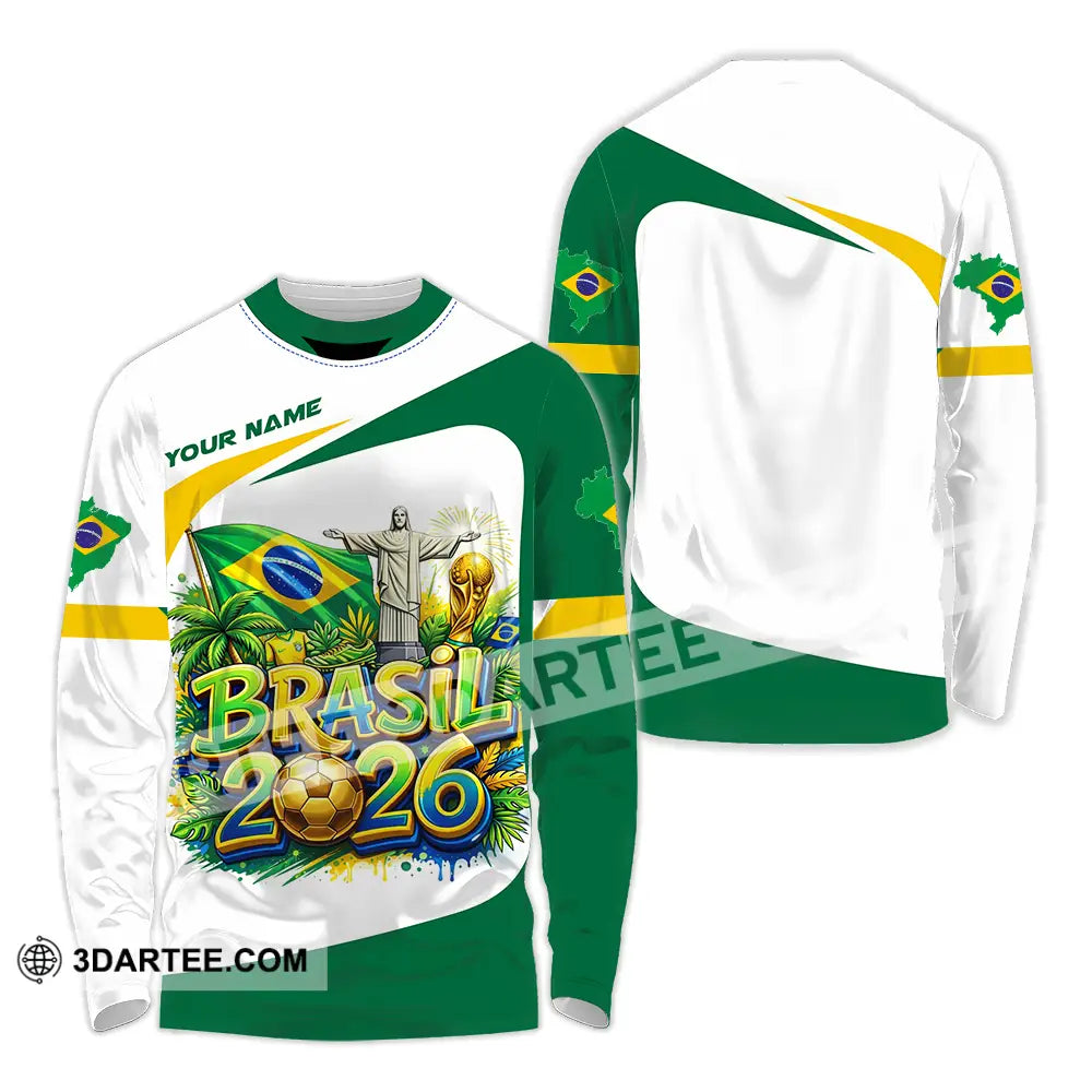 Unisex Shirt - Custom Brazil Fifa Club World Cup 2026 3D Shirt Long Sleeve Shirt / S T-shirt
