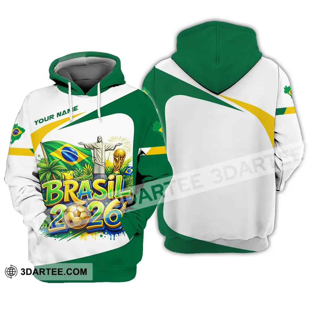 Unisex Shirt - Custom Brazil Fifa Club World Cup 2026 3D Shirt Hoodie / S T-shirt