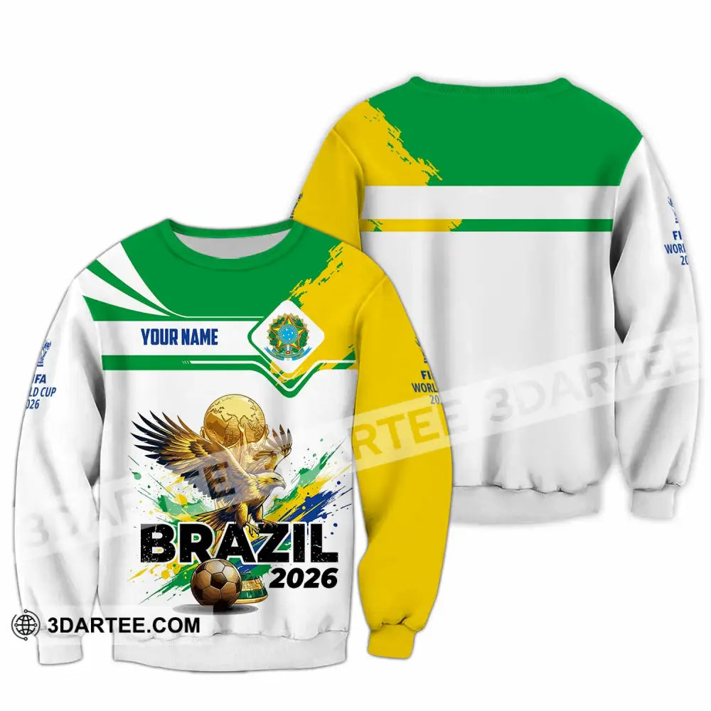 Unisex Shirt - Custom Brazil Fifa World Cup 2026 3D Shirt Long Sleeve / S T-shirt
