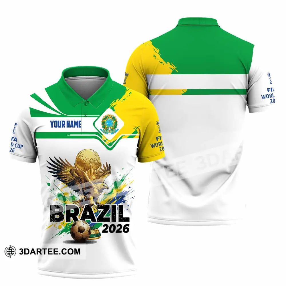 Unisex Shirt - Custom Brazil Fifa World Cup 2026 3D Shirt Polo Shirt / S T-shirt