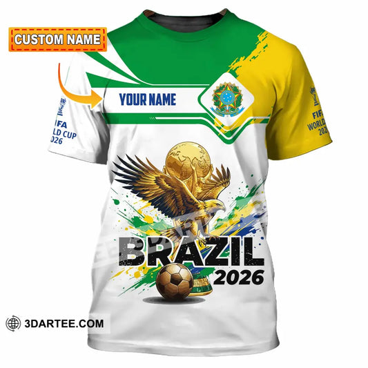 Unisex Shirt - Custom Brazil Fifa World Cup 2026 3D Shirt T-shirt