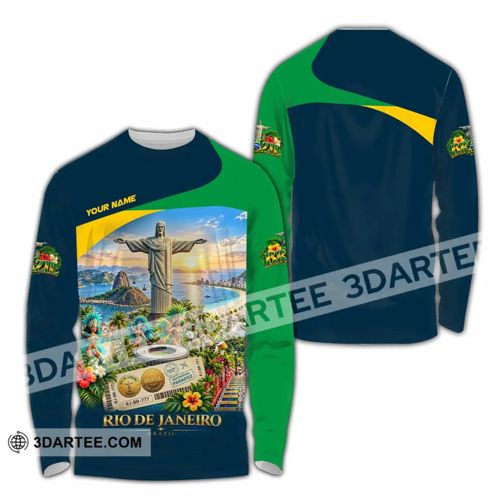 Unisex Shirt - Custom Brazil Shirt - Long Sleeve Shirt / S - T-shirt