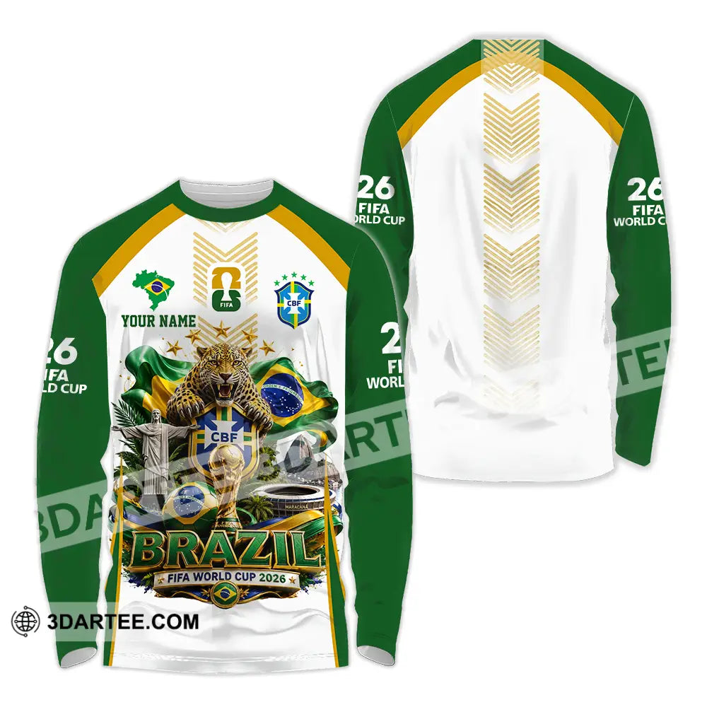 Unisex Shirt - Custom Brazil World Cup 2026 Shirt - Long Sleeve Shirt / S - T-shirt