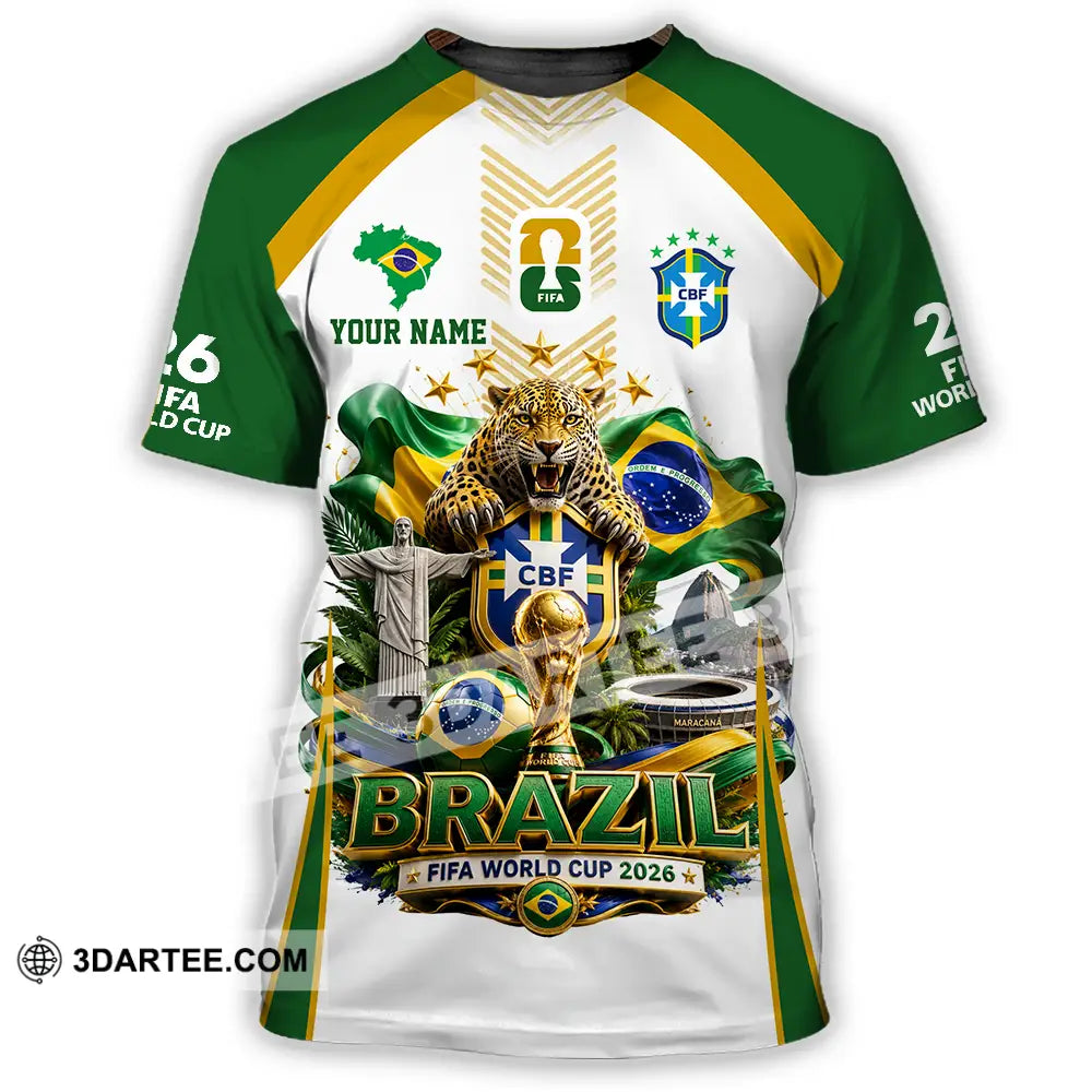 Unisex Shirt - Custom Brazil World Cup 2026 Shirt - T-Shirt / S - T-shirt