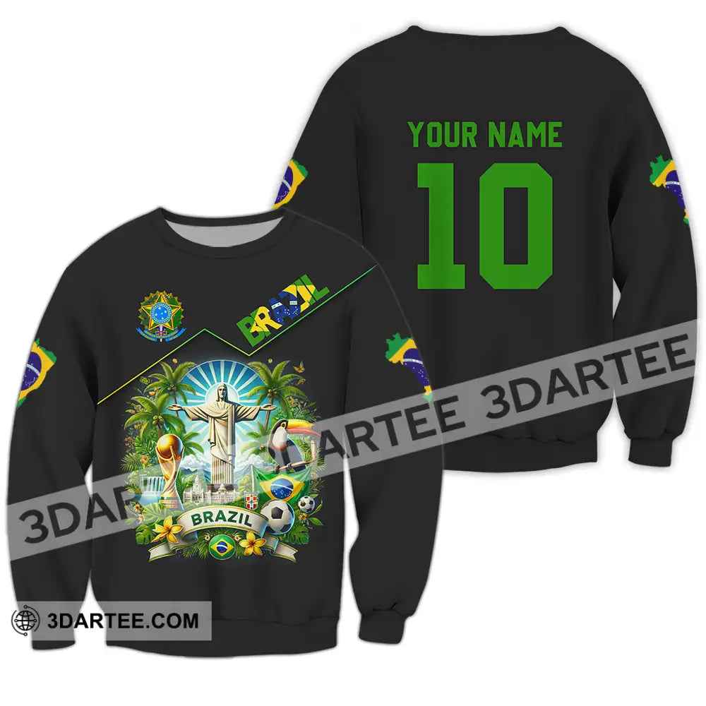 Unisex Shirt - Custom Brazil World Cup 2026 3D Shirt Long Sleeve / S T-shirt