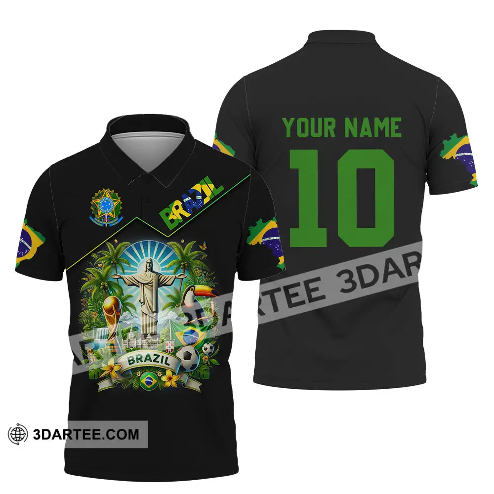 Unisex Shirt - Custom Brazil World Cup 2026 3D Shirt Polo Shirt / S T-shirt