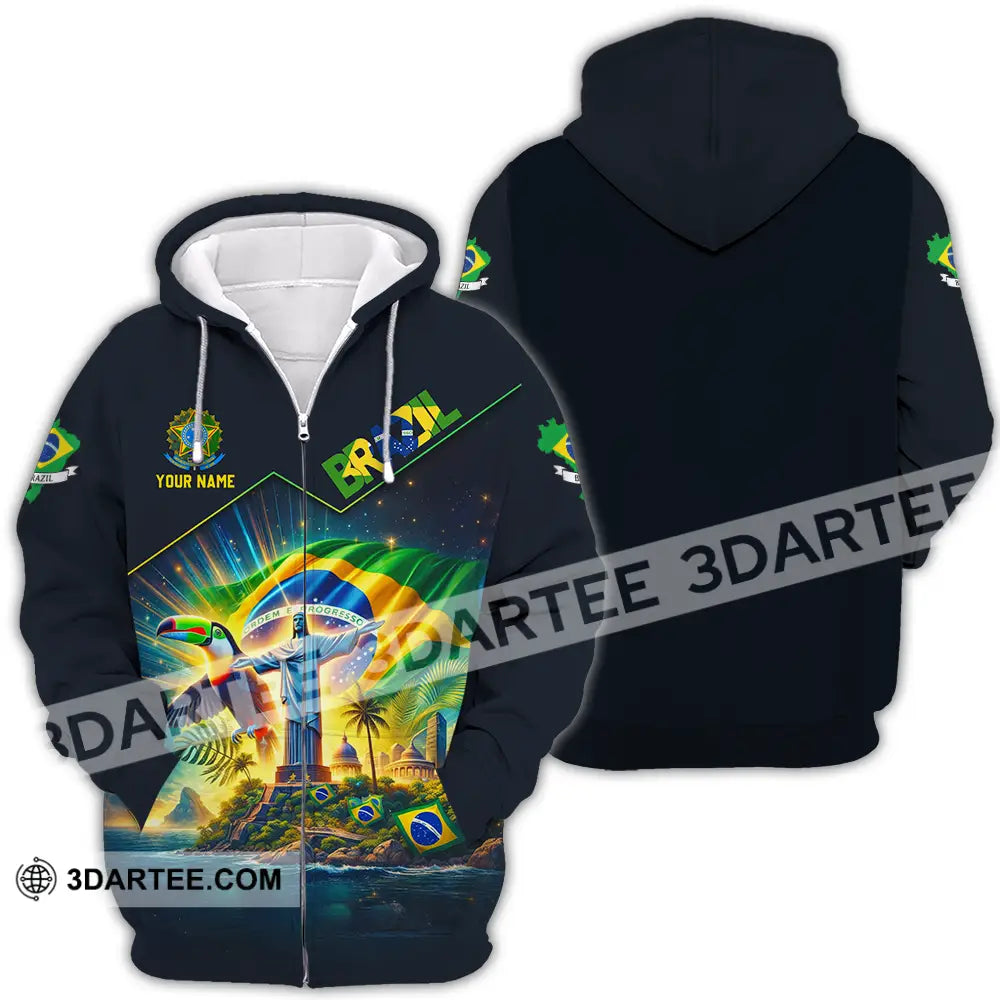 Unisex Shirt - Custom Brazil World Cup 2026 3D Shirt Zipper Hoodie / S T-shirt