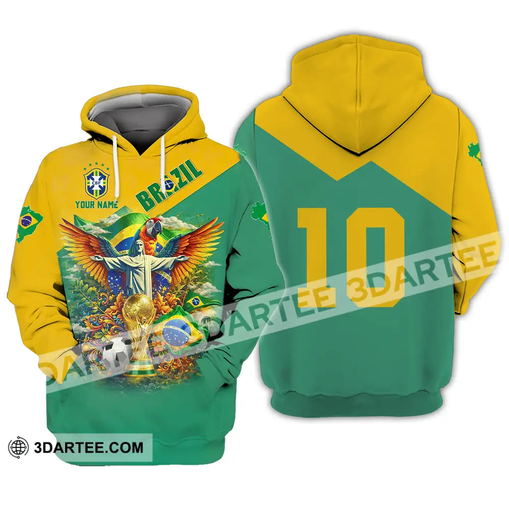 Unisex Shirt - Custom Brazil World Cup 3D Shirt Hoodie / S T-shirt