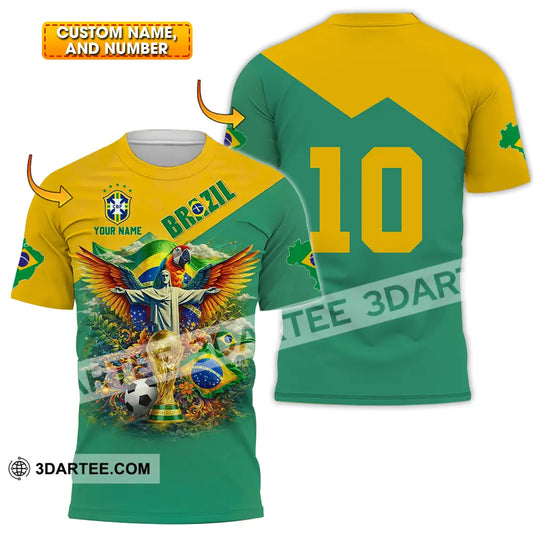 Unisex Shirt - Custom Brazil World Cup 3D Shirt T-shirt