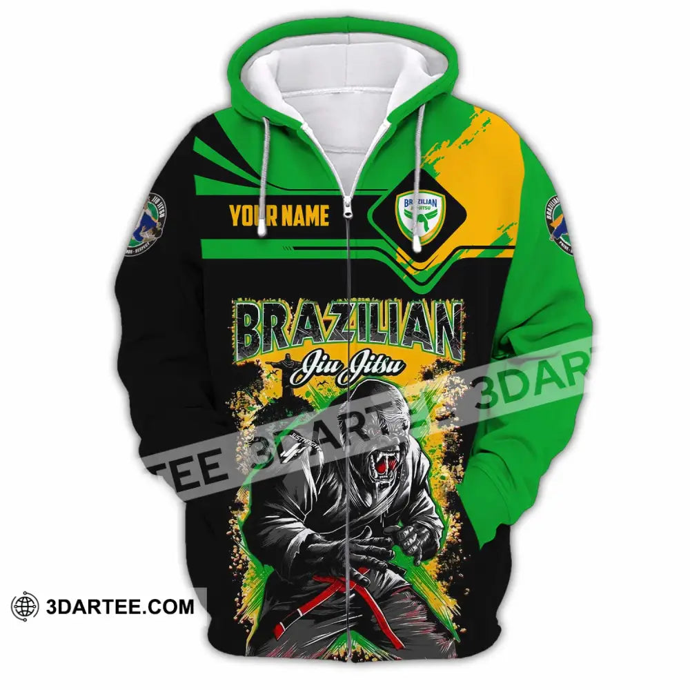 Unisex Shirt - Custom Brazilian 3D Shirt Zipper Hoodie / S T-shirt