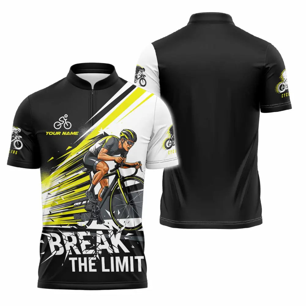 Unisex Shirt - Custom Break The Limit Biker Shirt Zipper Polo Shirt / S T-shirt