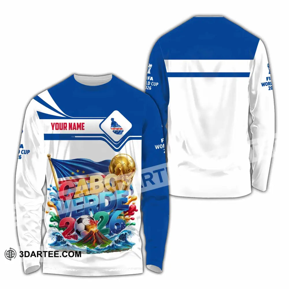 Unisex Shirt - Custom Cabo Verde World Cup 2026 Shirt - Long Sleeve Shirt / S - T-shirt