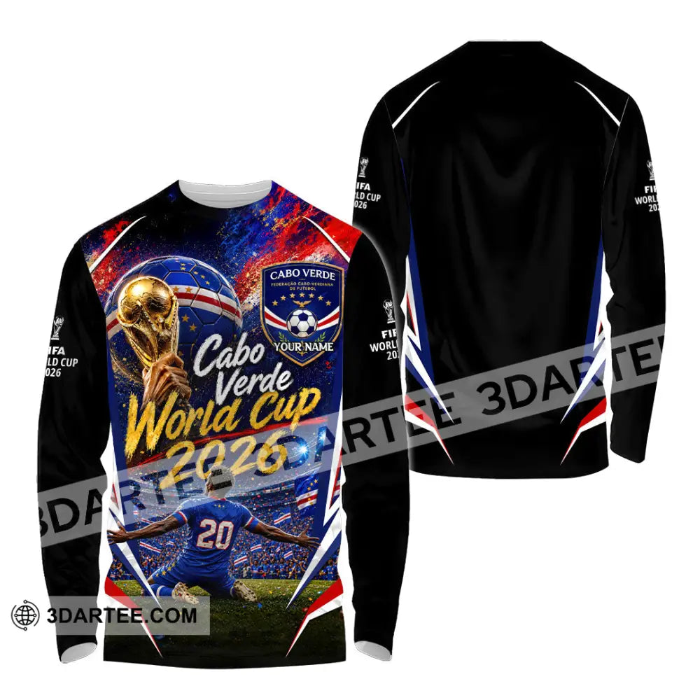 Unisex Shirt - Custom Cabo Verde World Cup 2026 Shirt - Long Sleeve Shirt / S - T-shirt