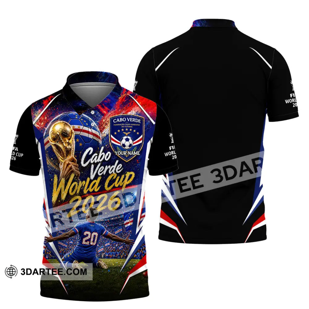 Unisex Shirt - Custom Cabo Verde World Cup 2026 Shirt - Polo Shirt / S - T-shirt