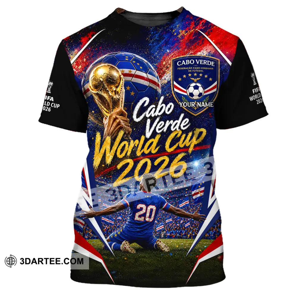 Unisex Shirt - Custom Cabo Verde World Cup 2026 Shirt - T-Shirt / S - T-shirt