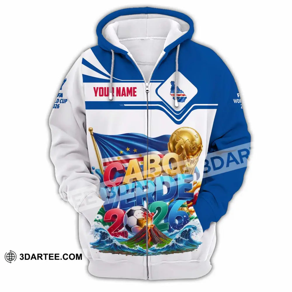 Unisex Shirt - Custom Cabo Verde World Cup 2026 Shirt - Zipper Hoodie / S - T-shirt