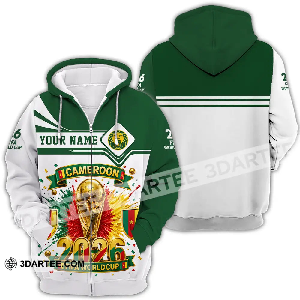 Unisex Shirt - Custom Cameroon World Cup 2026 Shirt - Zipper Hoodie / S - T-shirt