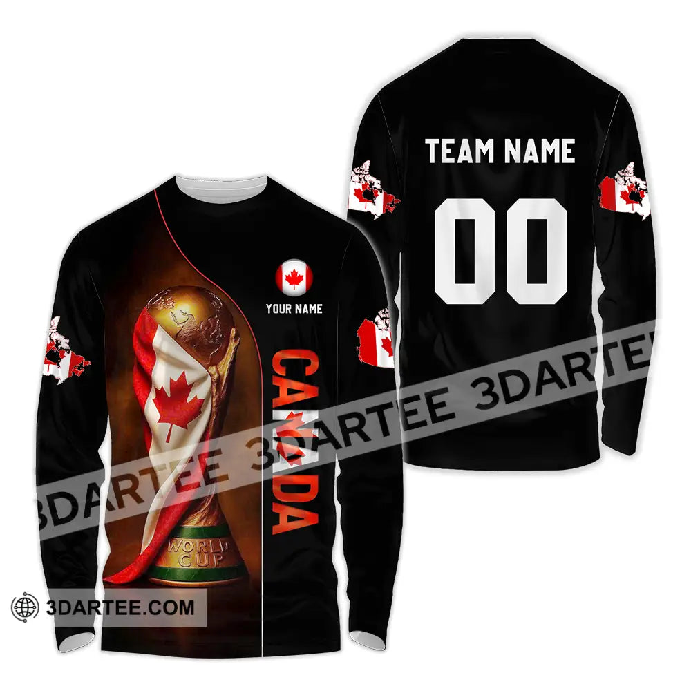 Unisex Shirt - Custom Canada World Cup 2026 3D Shirt Long Sleeve Shirt / S T-shirt