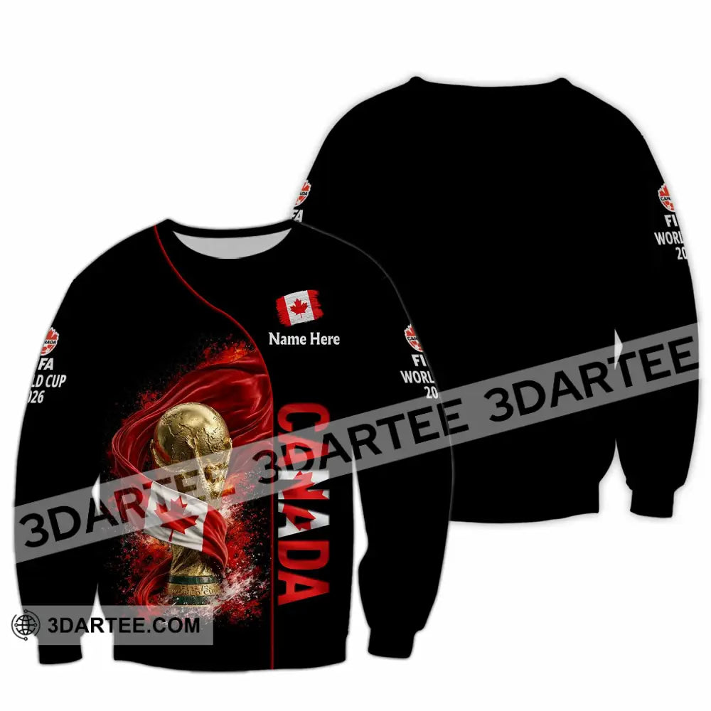 Unisex Shirt - Custom World Cup 2026 Canada 3D Shirt - Long Sleeve / S - T-shirt