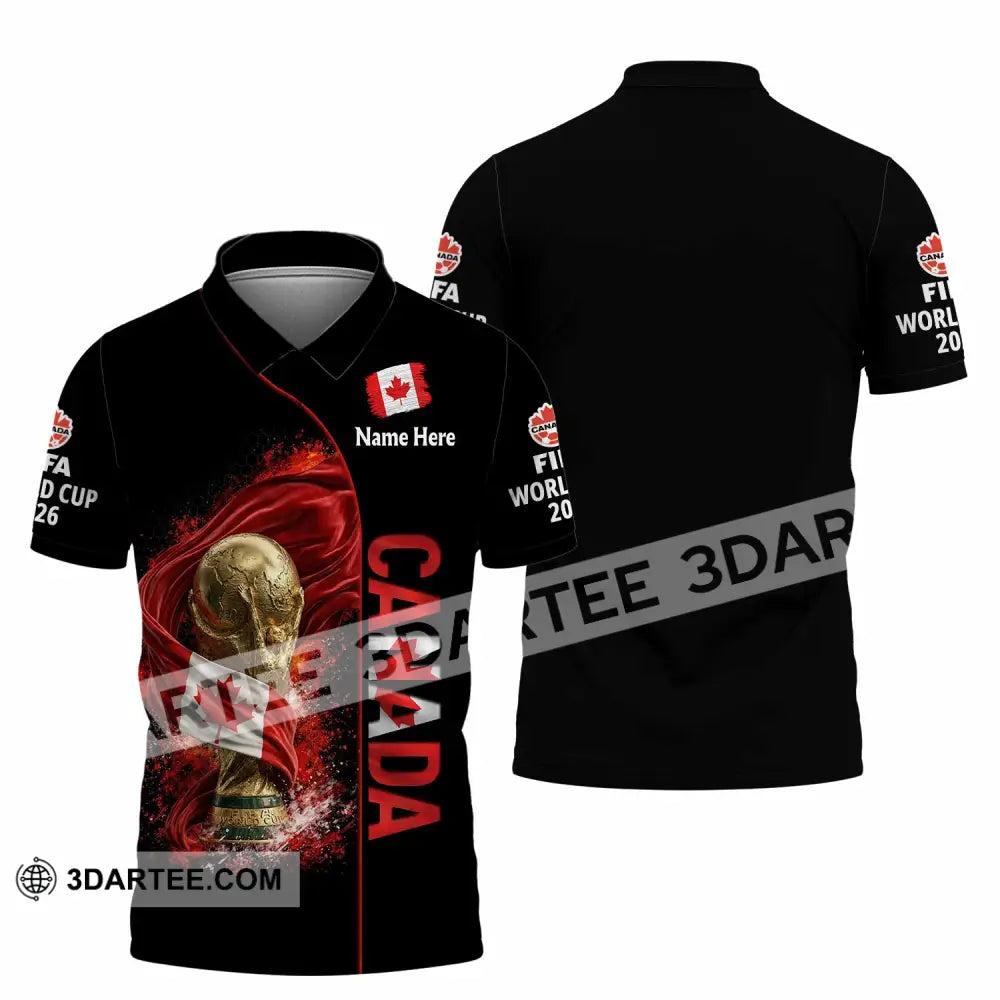 Unisex Shirt - Custom World Cup 2026 Canada 3D Shirt - Polo Shirt / S - T-shirt