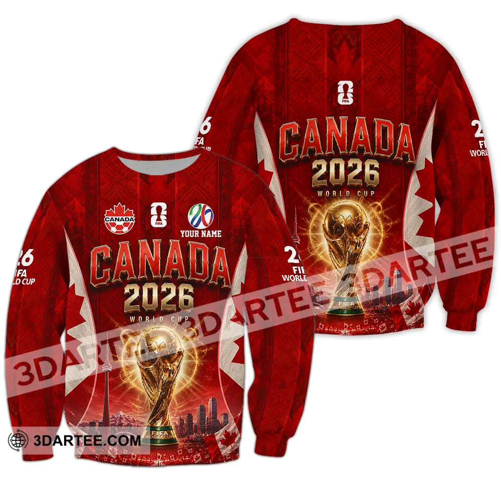 Unisex Shirt - Custom Canada World Cup 2026 Shirt - Long Sleeve / S - T-shirt