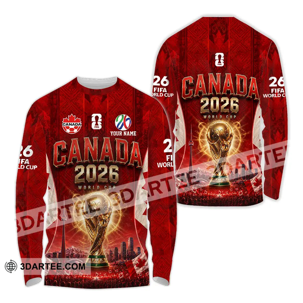 Unisex Shirt - Custom Canada World Cup 2026 Shirt - Long Sleeve Shirt / S - T-shirt