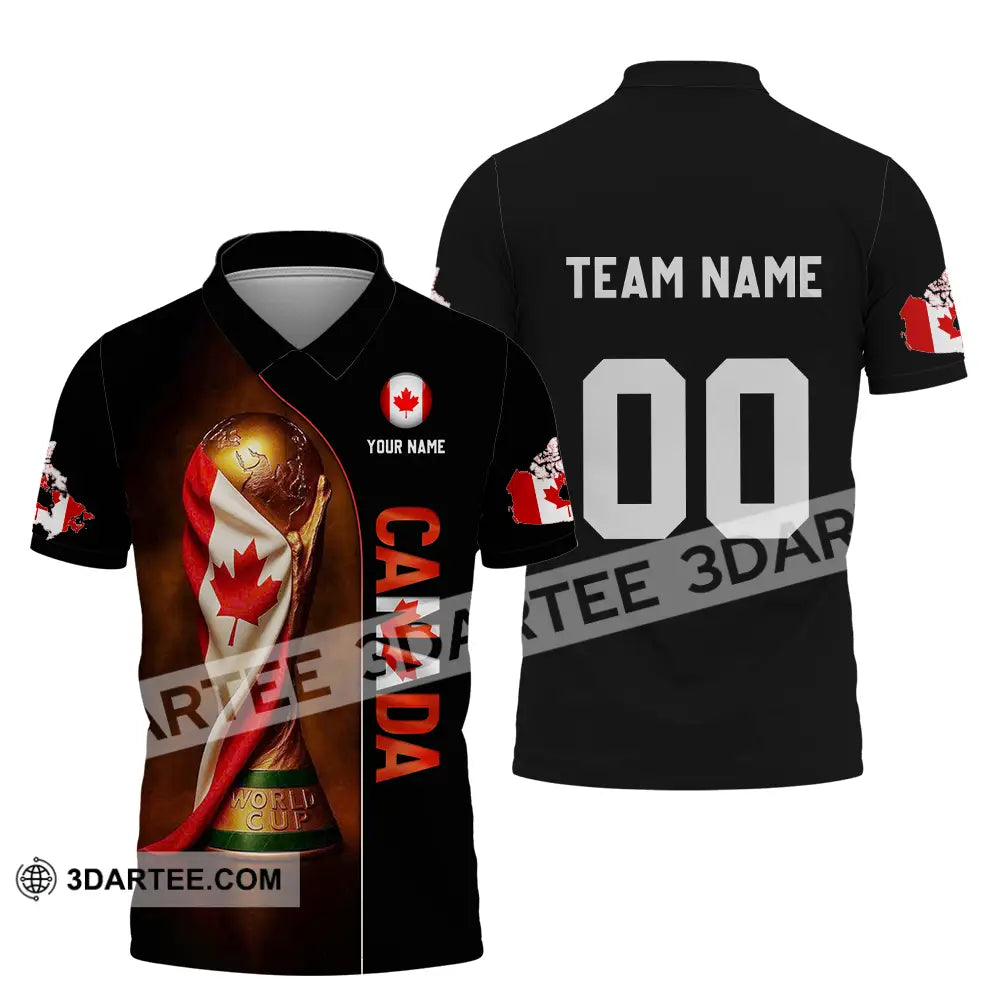 Unisex Shirt - Custom Canada World Cup 2026 3D Shirt Polo Shirt / S T-shirt